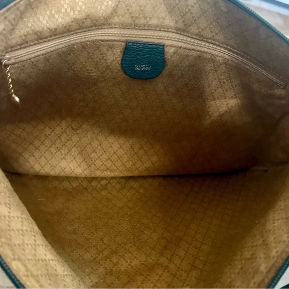 EUC RARE Gucci Dark Green Nubuck Hobo Shoulder Bag Purse - Picture 14 of 14